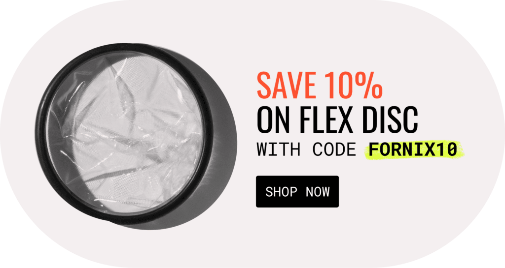 save 10 percent on flex menstrual disc with code FORNIX10